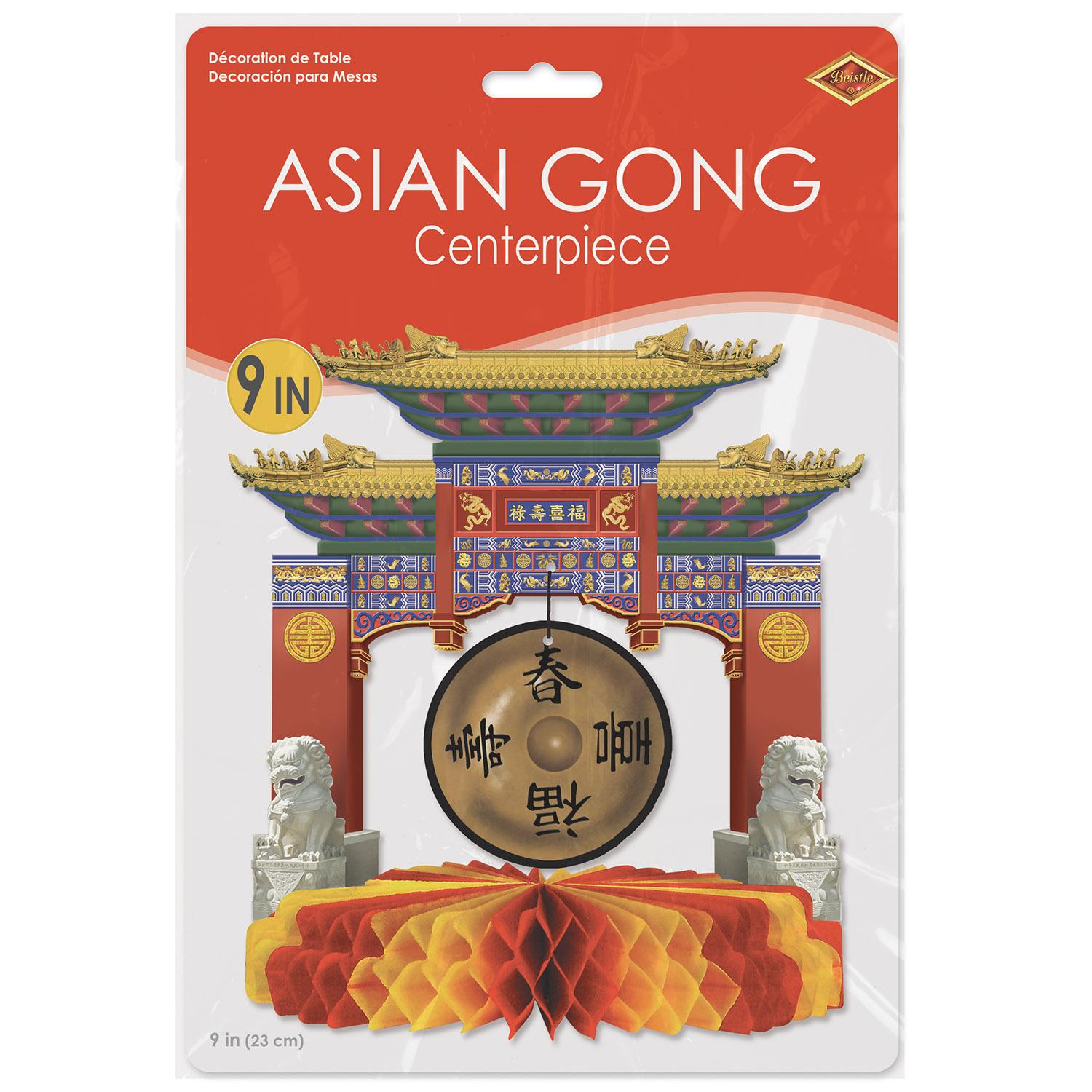 12 Pack Beistle Asian Gong Party Centerpiece Decorations - Chinese New Year, Birthday, Wedding & Festival Party Supplies for Home & Event Decor