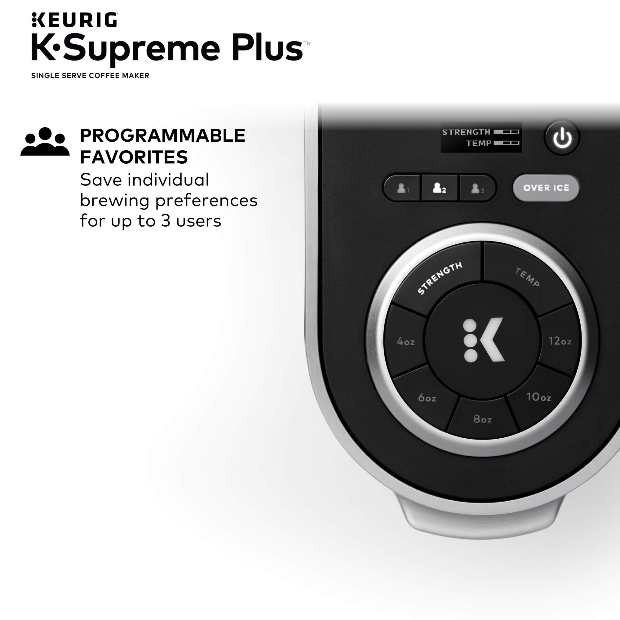 Keurig K-Supreme Plus Single Serve Coffee Maker with 40-Count Peet's Coffee Variety Pack (Dark, Medium & Light Roast K-Cup Pods) - Perfect for Home, Office & Kitchen Use