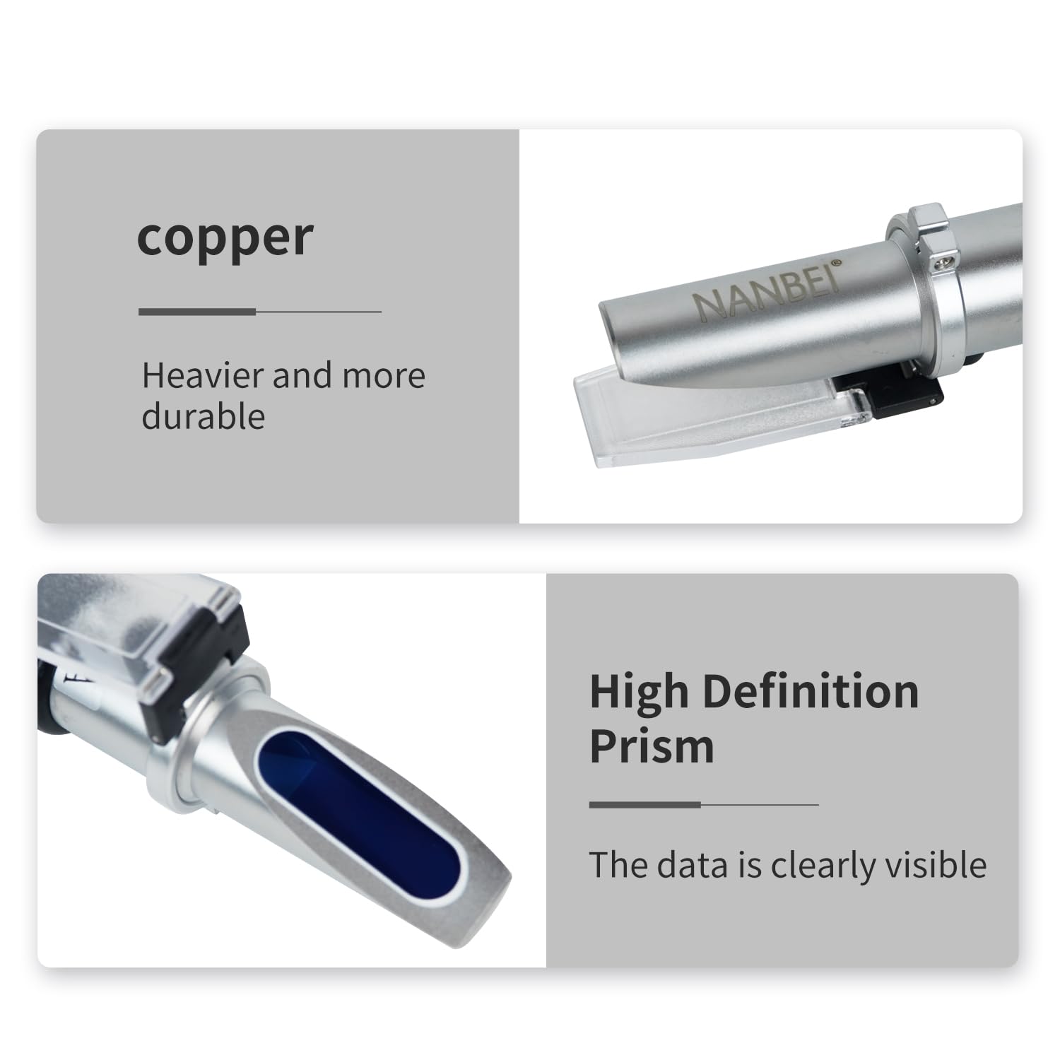 NANBEI 0-80% Brix Refractometer for Honey, Fruit, Maple Syrup - Portable Sugar Content Tester