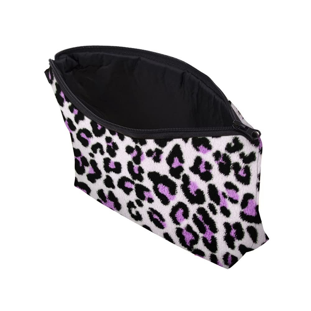 ASCHAR Adorable Waterproof Makeup Bag for Women - Large Roomy Cosmetic Organizer, Travel Toiletry Bag with Leopard Print - Perfect for Travel, Gym, and Daily Essentials Storage