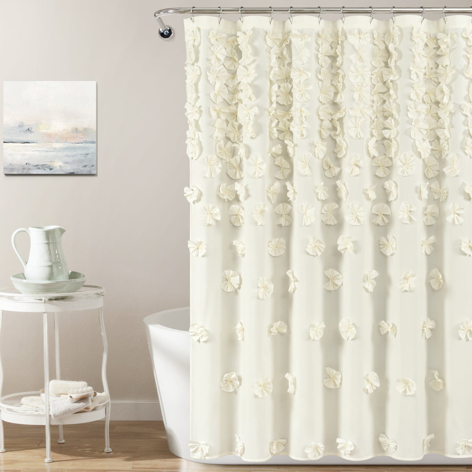 Riley Waterproof Shower Curtain - Elegant Bathroom Decor for Modern Homes | Perfect for Bathrooms, Dorms & Apartments