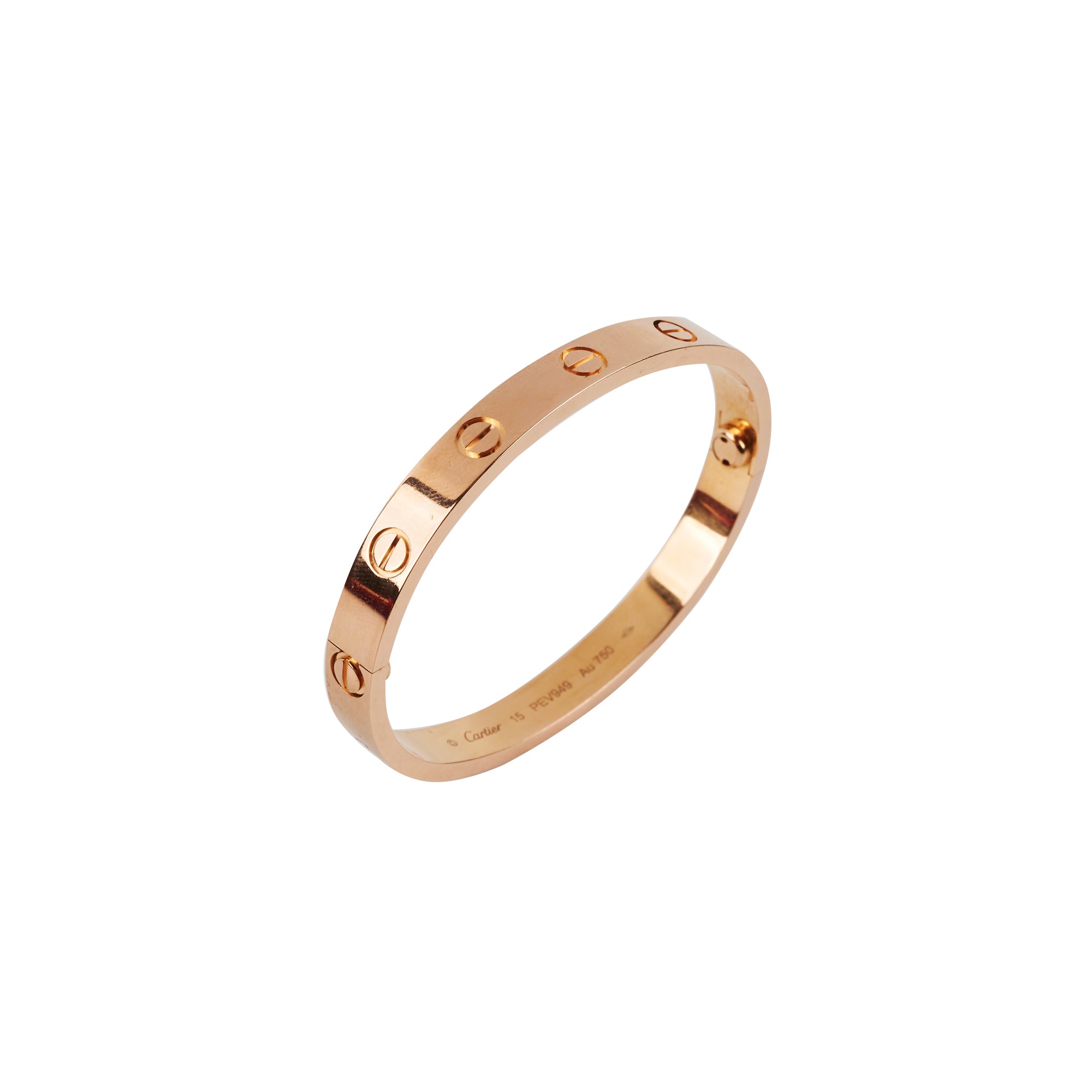 Cartier Love Bracelet 18K Rose Gold Size 15 - Luxury Jewelry for Women, Anniversary & Valentine's Day Gift