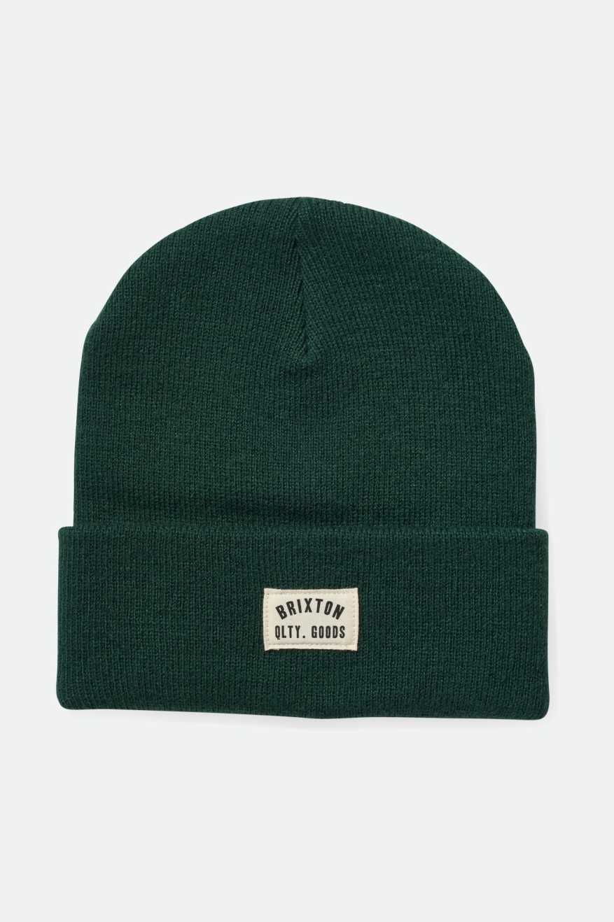 Woodburn Watch Cap Beanie - Soft Winter Knit Hat for Men & Women - Emerald Green - Perfect for Skiing, Hiking & Outdoor Activities