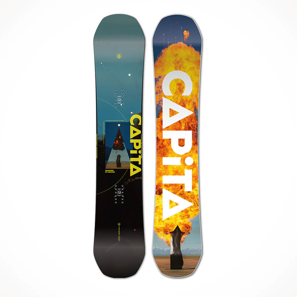 2025 Capita Defenders Of Awesome Wide Snowboard for Men - Perfect for Freestyle Riding & Powder Days