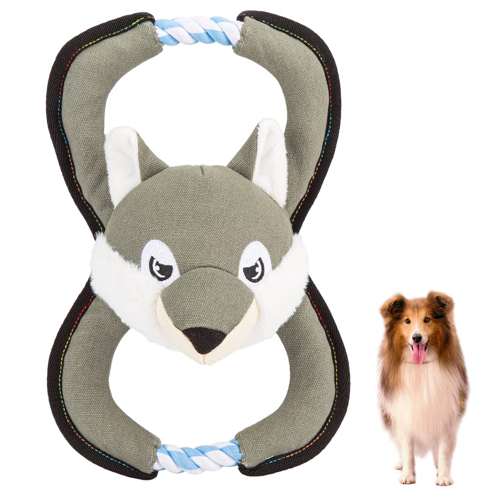 Durable Squeaky Dog Chew Toys - Interactive Red Fox Tug of War Toy for Small & Medium Dogs | Perfect for Playtime, Training & Bonding