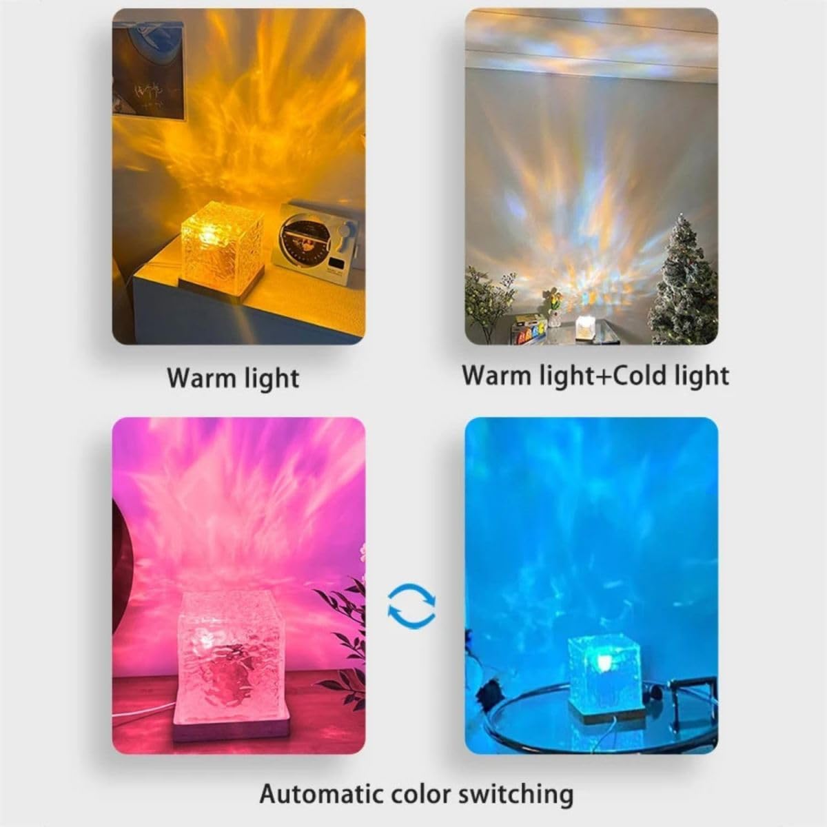 Midnight Aura Lamp - Halosphere Mood Light with Remote Control | Waterproof Northern Lights Cube for Bathroom, Bedroom & Meditation | Stress Relief Night Light for Relaxation & Sleep Therapy