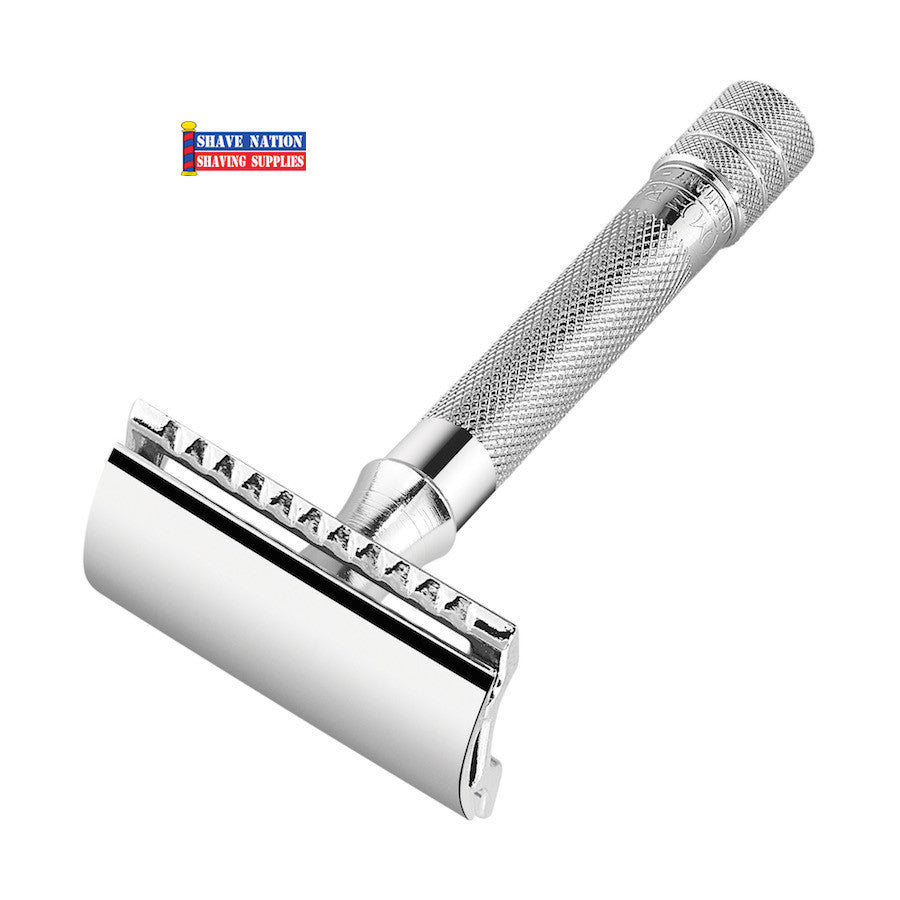 Merkur 33C Classic Safety Razor with Flat Bar Design - Perfect for Wet Shaving & Traditional Grooming Rituals - Ideal Gift for Men's Shaving Enthusiasts
