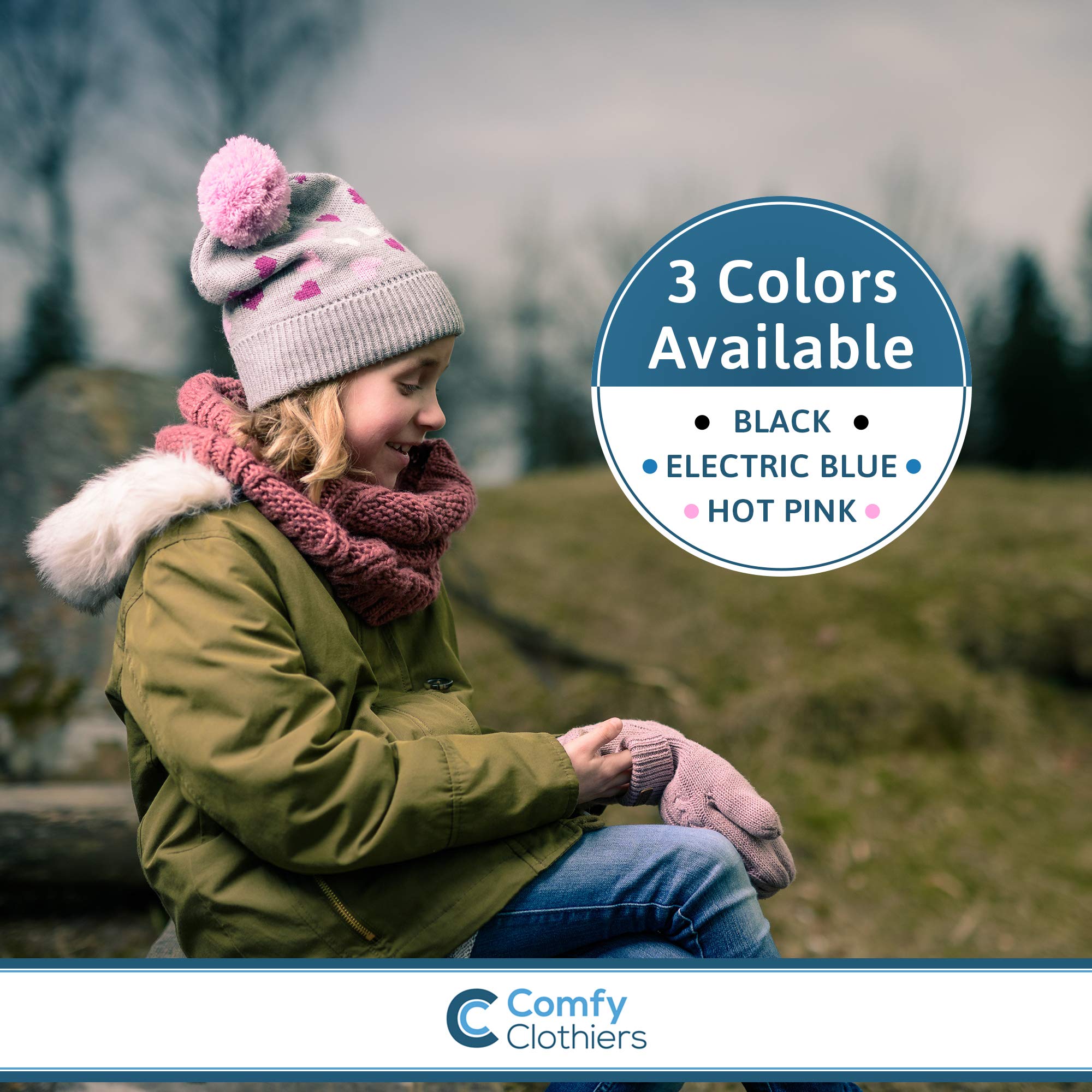 Elastic Glove Clips for Kids & Adults - Secure Steel Grip (3 Colors) for Winter Sports