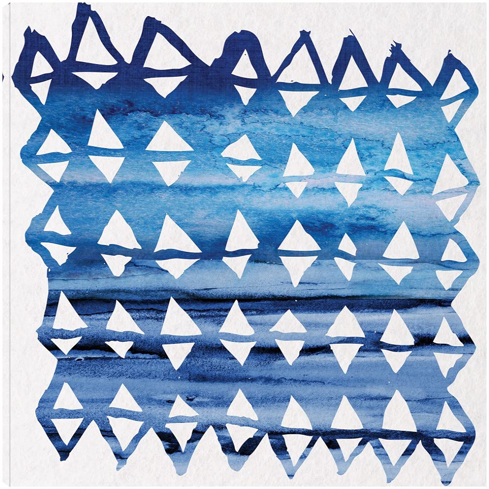 Blue Ways Abstract Canvas Wall Art by Nikki Chu - 22x22 Inch Ready to Hang Painting for Living Room, Bedroom, Office Decor - Modern Home & Office Wall Decor for Bathroom, Kitchen, Bar, Dining & Guest Room