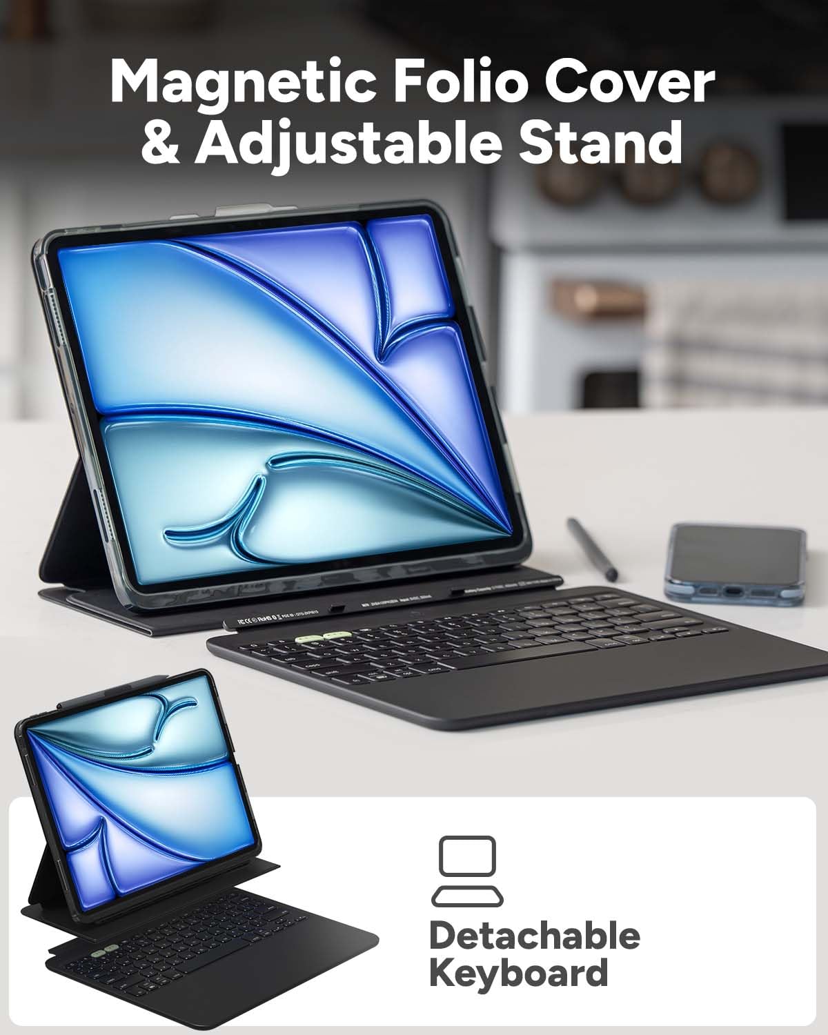 ZAGG Pro Keys 2 Wireless Bluetooth Keyboard Case for iPad Air 11