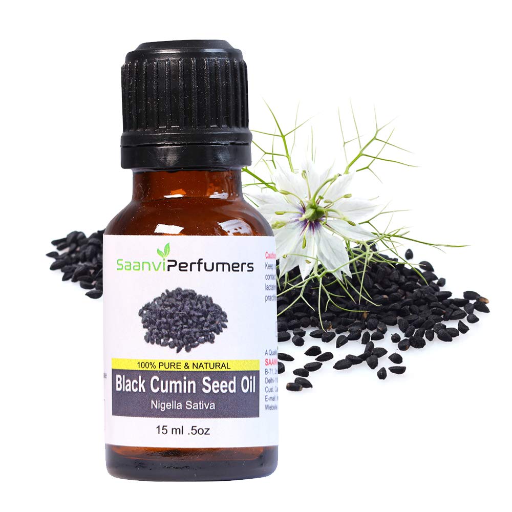 Pure Cold Pressed Black Cumin Seed Oil (Kalonji Oil) - 15ML Therapeutic Grade Carrier Oil for Aromatherapy, Massage, Skin & Hair Care | Natural Remedy for Dry Skin, Scalp Health & Relaxation