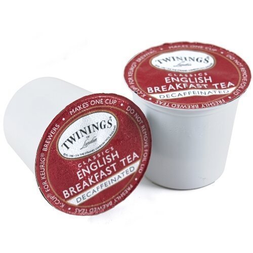 Twinings English Breakfast Decaf Tea Keurig K-Cups, 72 Count - Caffeine-Free Black Tea Pods for Keurig Brewers - Perfect for Morning Relaxation & Afternoon Tea Time