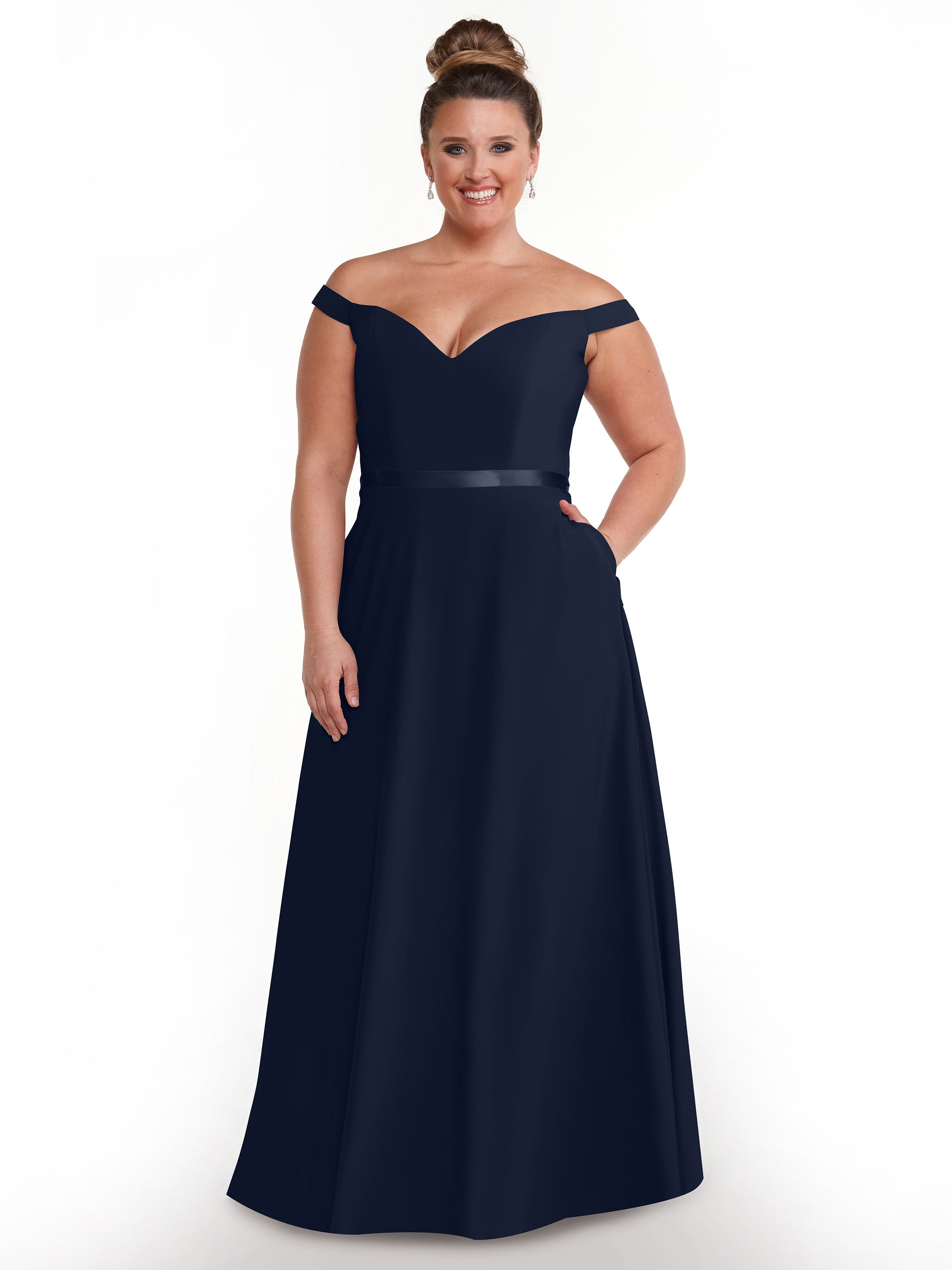 Off Shoulder A-Line Chiffon Bridesmaid Dress with Sash - Elegant & Flowy for Weddings, Parties & Special Occasions