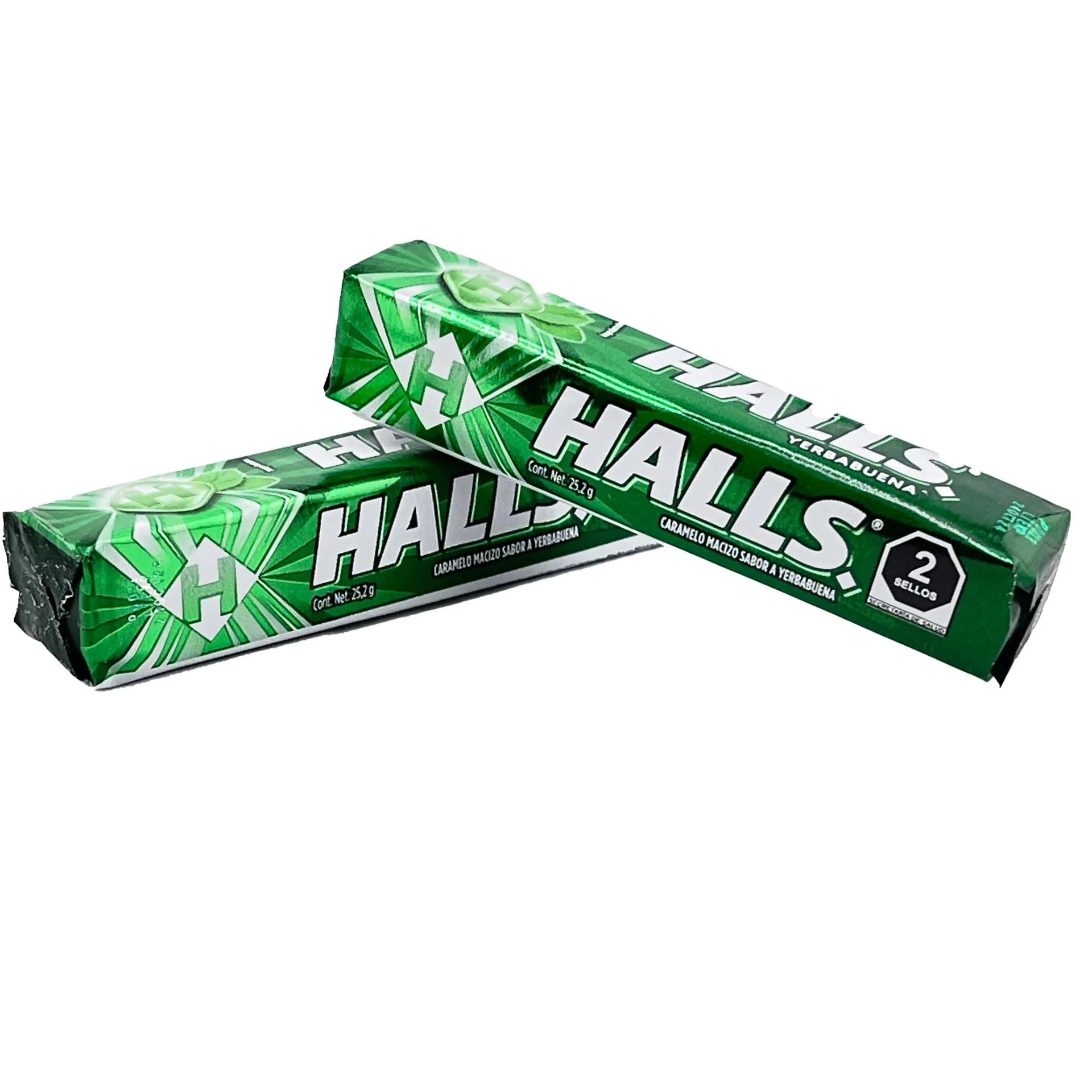 Halls Mexican Sabor Yerba Buena Menthol Cough Drops - 12 Count Box | Soothing Relief for Sore Throat & Cough | Perfect for Travel, Work & Home Use