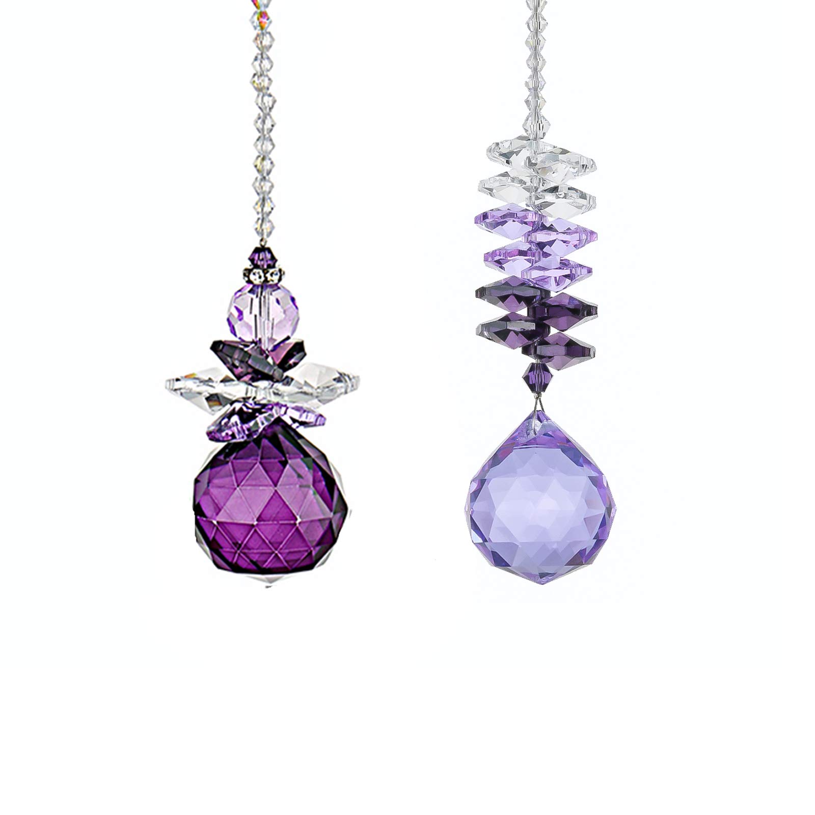 H&D HYALINE & DORA Crystal Suncatcher Rainbow Maker - Window Hanging Pendant for Home Decor, Party, Wedding & Christmas Tree - Creates Beautiful Rainbow Light Effects for Living Room, Bedroom, Nursery & Garden