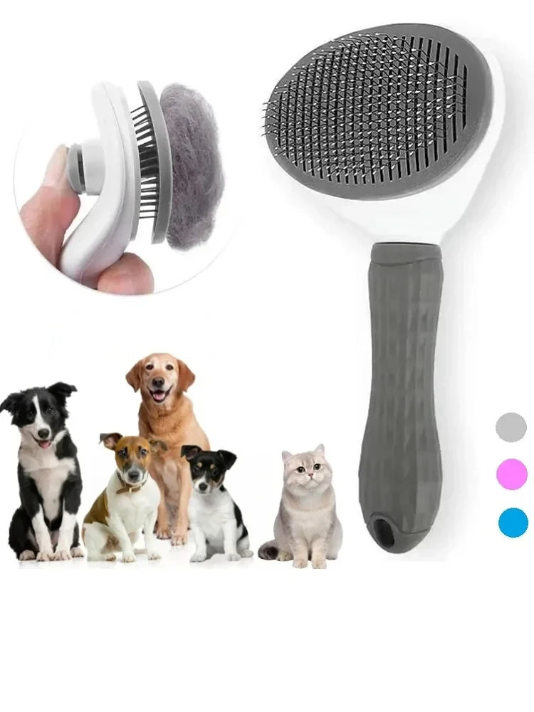 Premium Pet Grooming Brush for Dogs & Cats - Gentle Deshedding & Massaging Tool for Long & Short Hair - Perfect for Home Grooming & Bonding Time