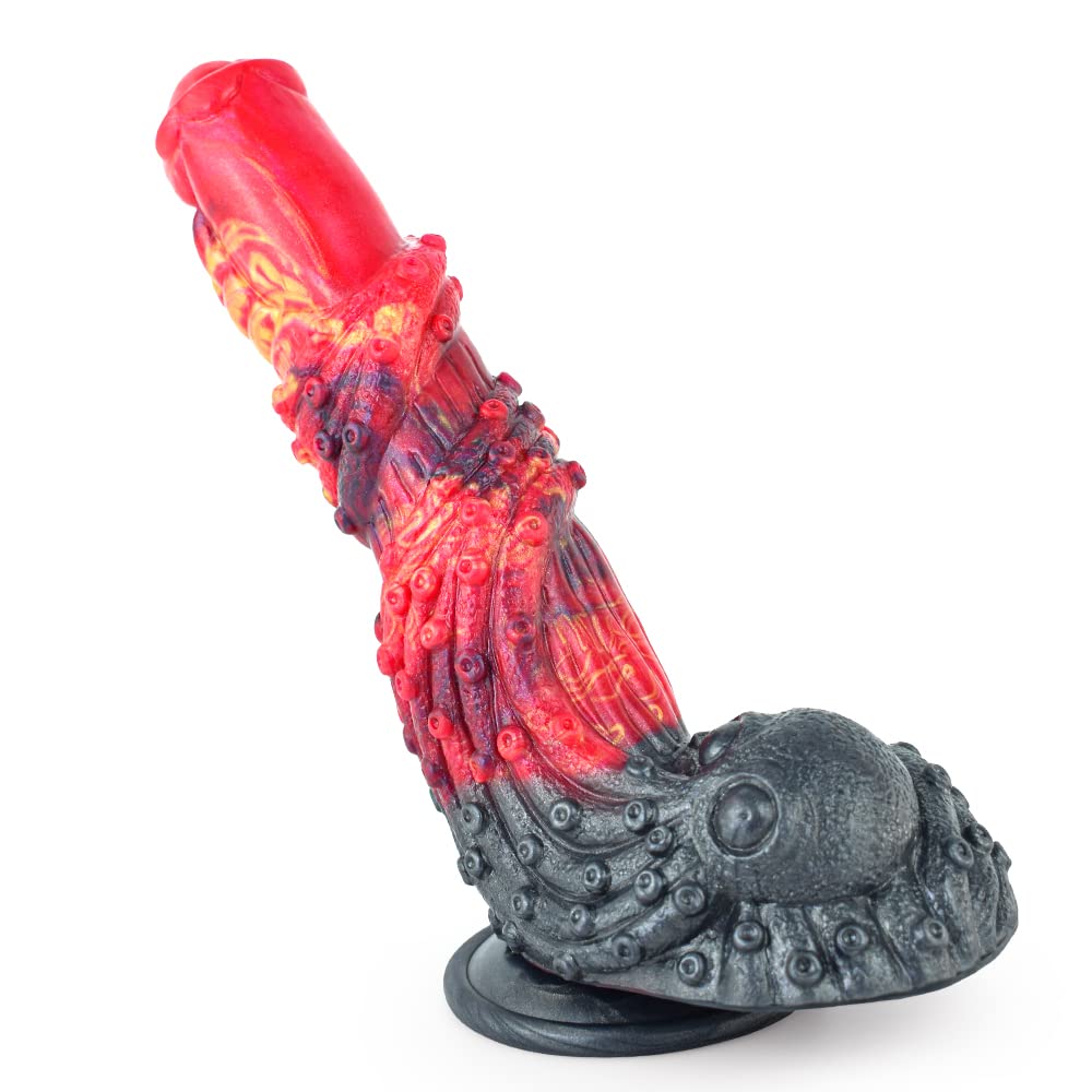 BeHorny Liquid Silicone Alien/Fido Dildo with Suction Cup - Premium Sex Toy for Adults | Perfect for Solo Play, Couples & BDSM Scenes