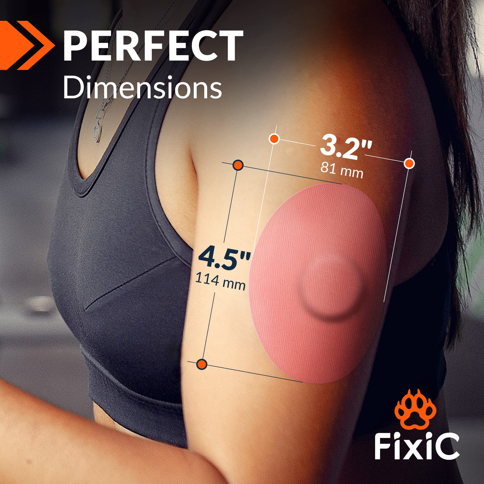 FixiC Freestyle Libre 1 2 3 Plus G7 Stelo Guardian Waterproof Adhesive Patches - 25 PCS Pre-Cut Sensor Covers for Secure Fixation (Pink) - Ideal for Swimming, Sports & Active Lifestyles