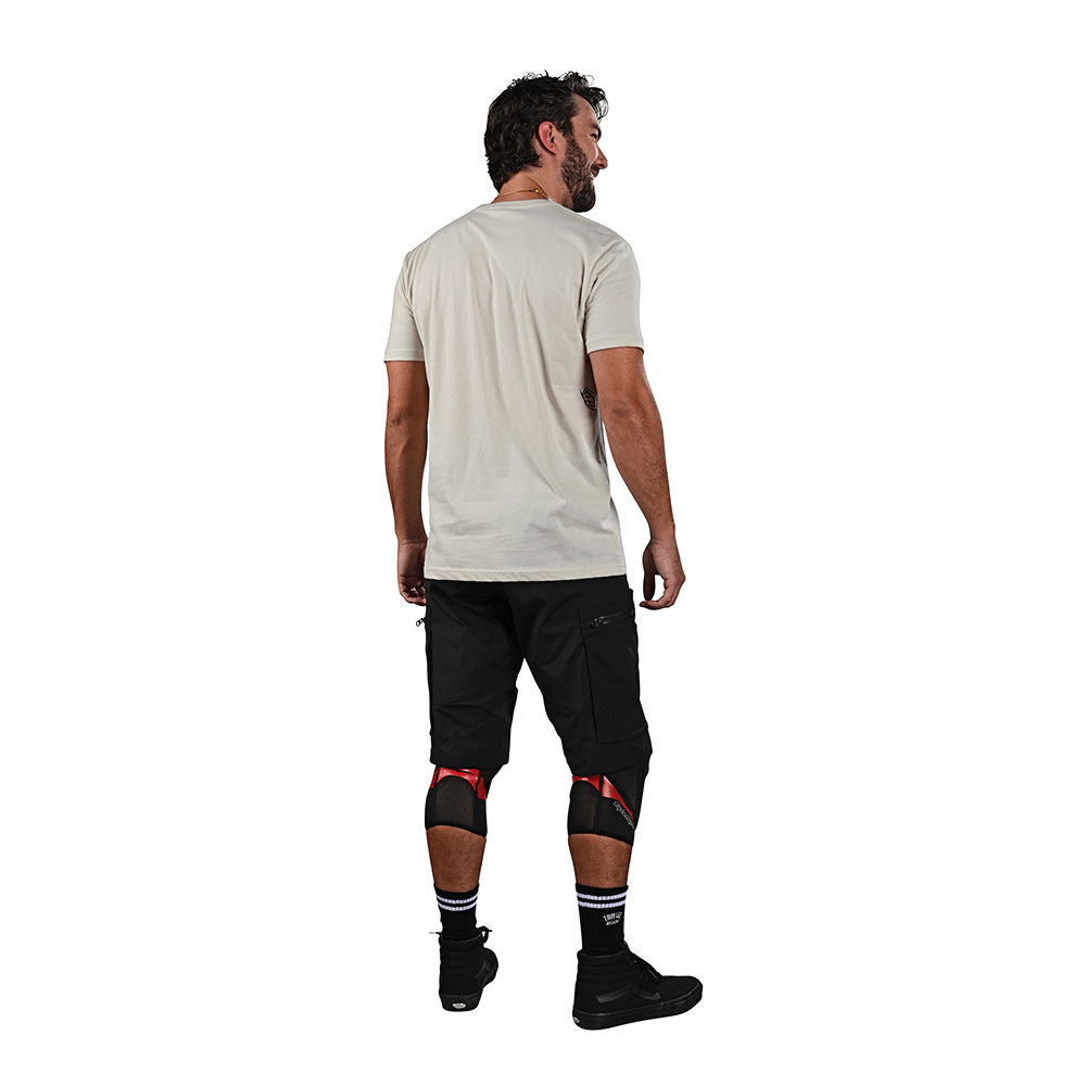 Ruckus Cargo Shorts for Men - Durable Shell Mono Black Outdoor Hiking & Work Shorts | Perfect for Camping, Travel & Casual Wear