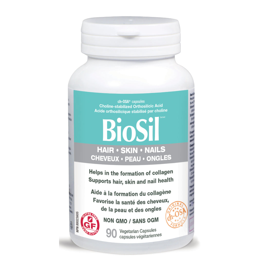 BioSil for Hair, Skin & Nails - Collagen Booster Supplement for Healthy Hair Growth, Glowing Skin & Strong Nails - Perfect for Beauty & Anti-Aging Routine
