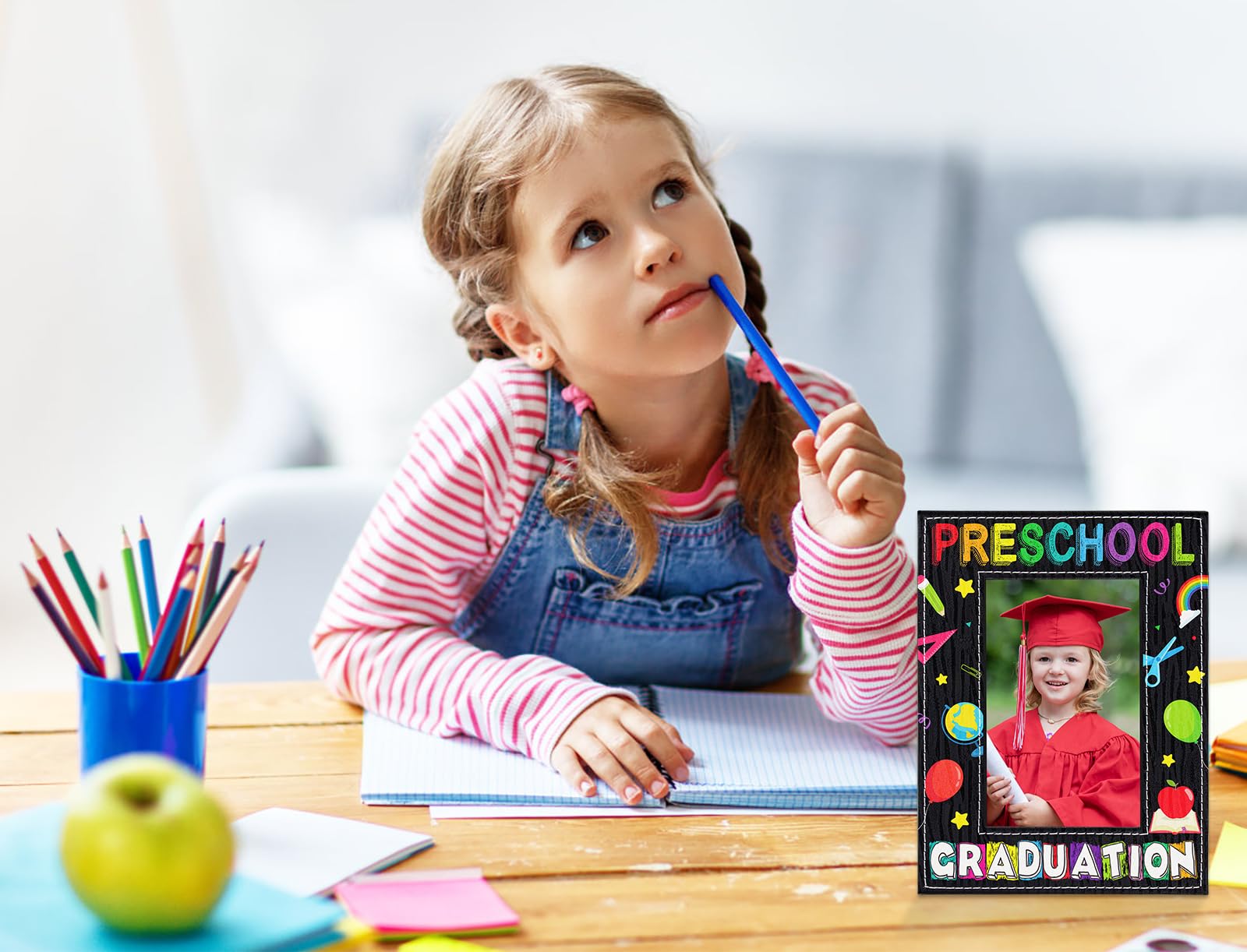 WaaHome 4x6 Preschool Graduation Picture Frame 2025 - Kindergarten & Pre-K Photo Frame for Kids, Perfect Graduation Gift for Boys, Girls, Sons & Daughters - Ideal for Classroom Decor, Memory Keepsakes & Graduation Party Displays