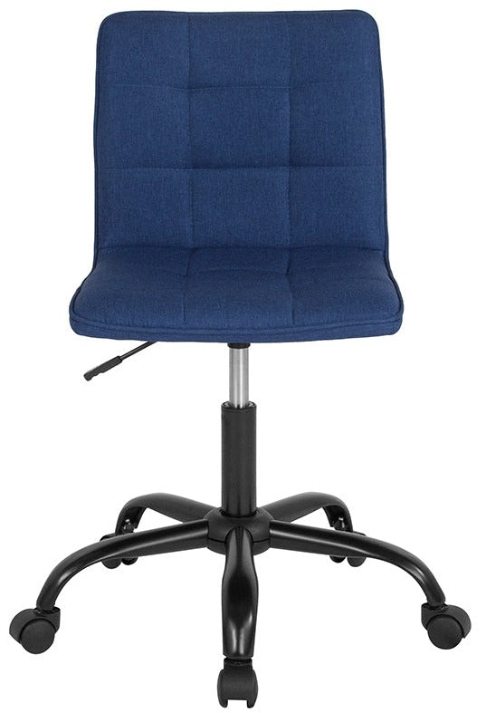 FLASH Sorrento Ergonomic Office Chair - Blue Fabric Task Chair with Adjustable Height & Lumbar Support for Home & Workspace Comfort (DS 512C BLU F GG) - Perfect for Long Hours Sitting, Computer Work & Conference Rooms