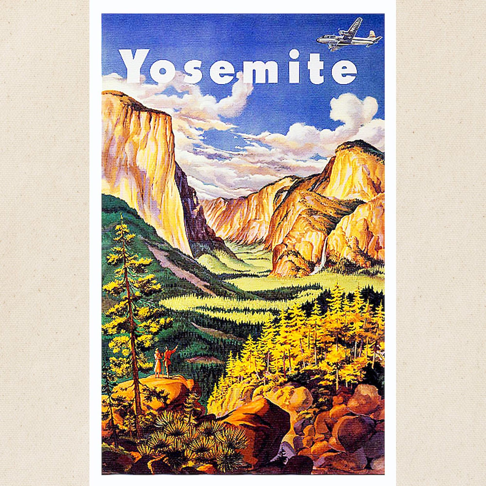Yosemite Travel Poster Canvas Tote Bag - Eco-Friendly Reusable Shopping Bag for Groceries, Beach & Daily Use | CafePress