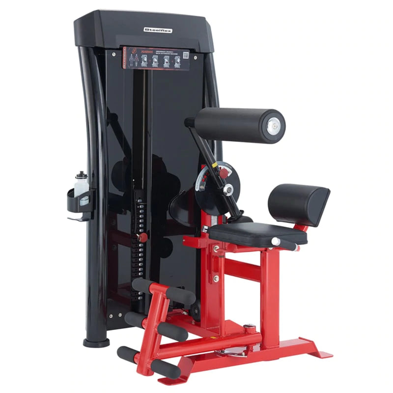 Steelflex Ab Curl & Back Extension Machine JGAB900 - Home Gym Equipment for Core Strength & Back Workouts - Perfect for Home Fitness & Full-Body Training