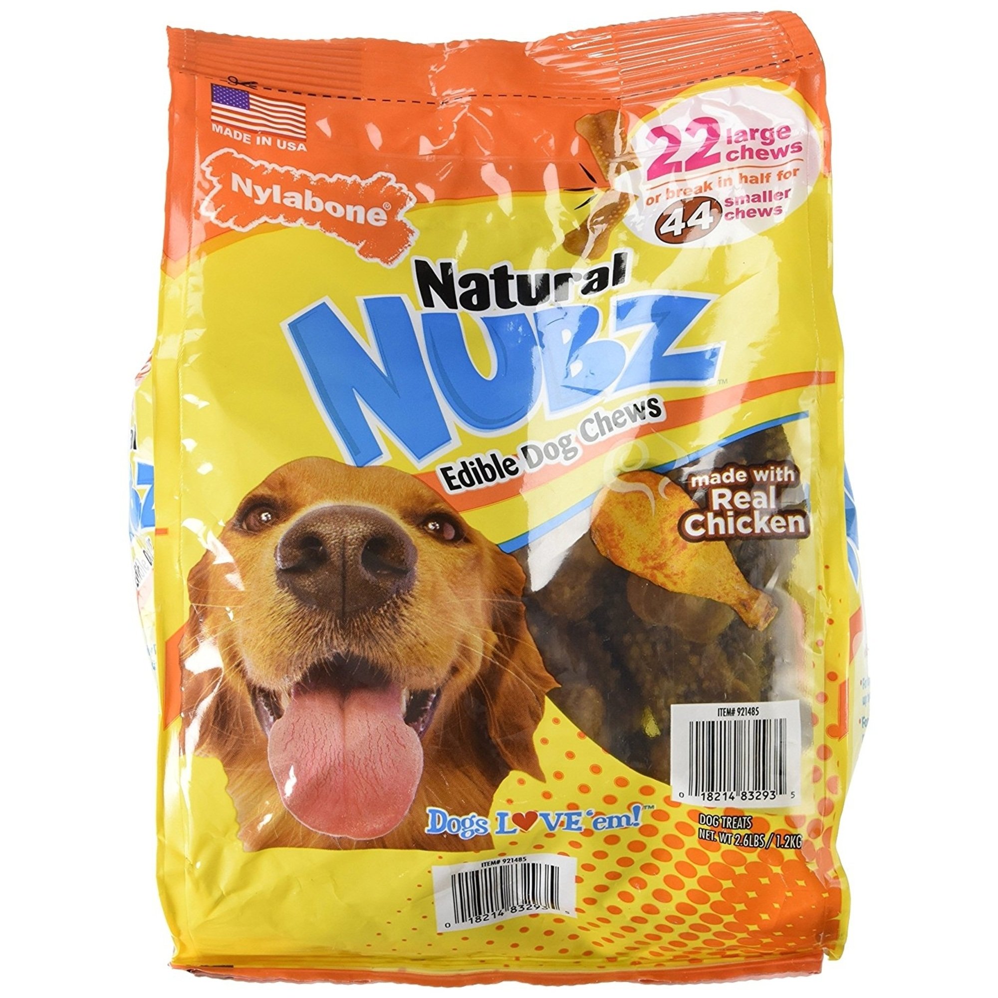 Natural Nubz Edible Dental Dog Chews Treats - Made in USA, No Preservatives - Healthy Teeth & Fresh Breath for Dogs - Perfect for Training, Rewards, and Dental Care