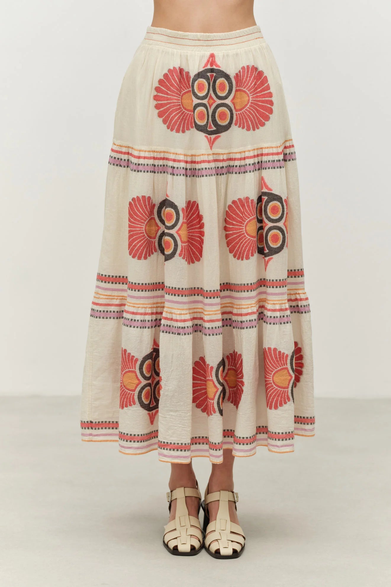 Devotion Twins Olympia Skirt - Women's High Waist Flowy Midi Skirt for Summer, Beach & Casual Wear | Perfect for Vacations, Date Nights & Outdoor Events