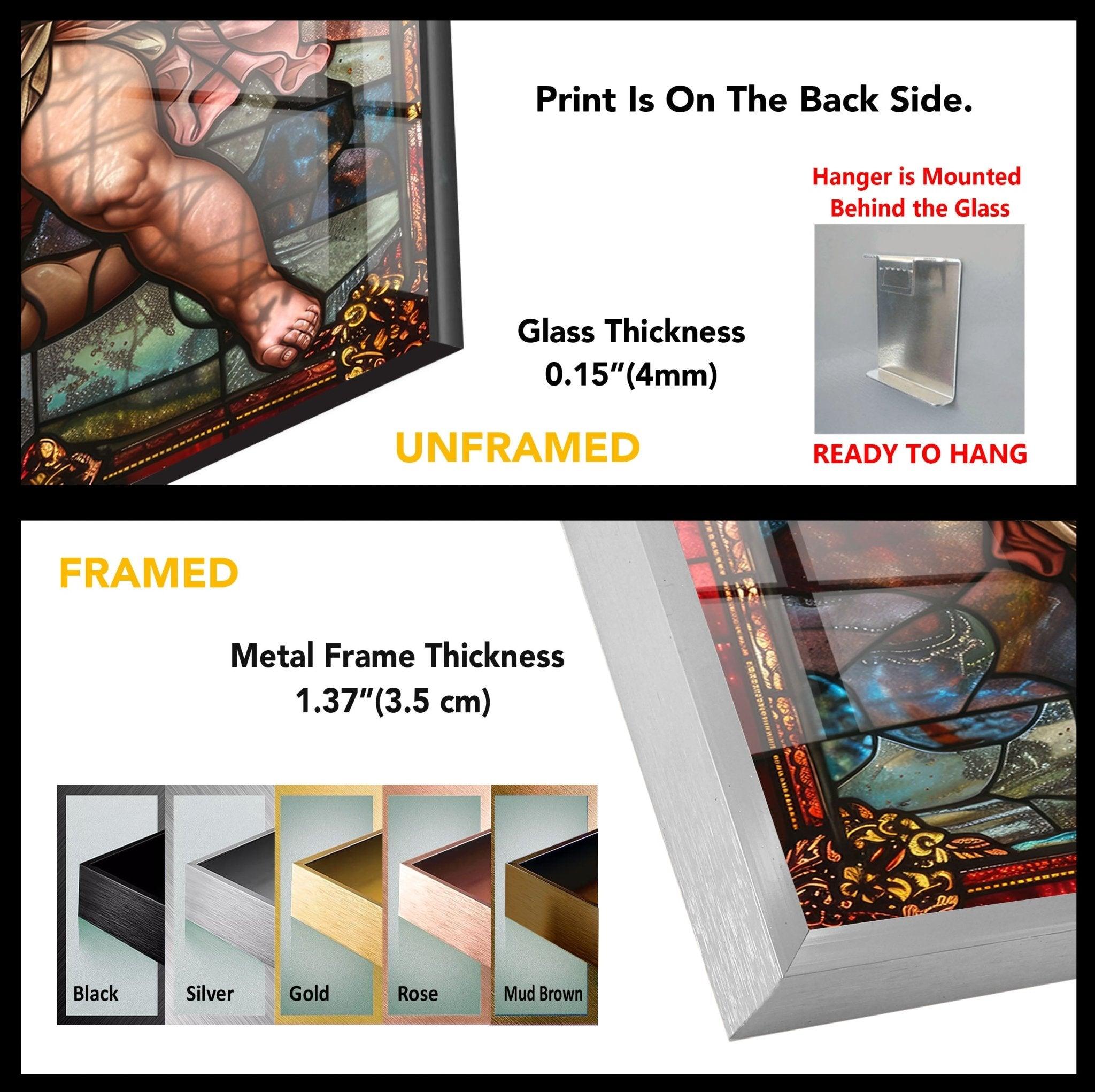 Baby Eros Glass Wall Art - Elegant Nursery Decor for Baby Rooms & Kids Bedrooms | Perfect for Newborn Gifts & Baby Showers