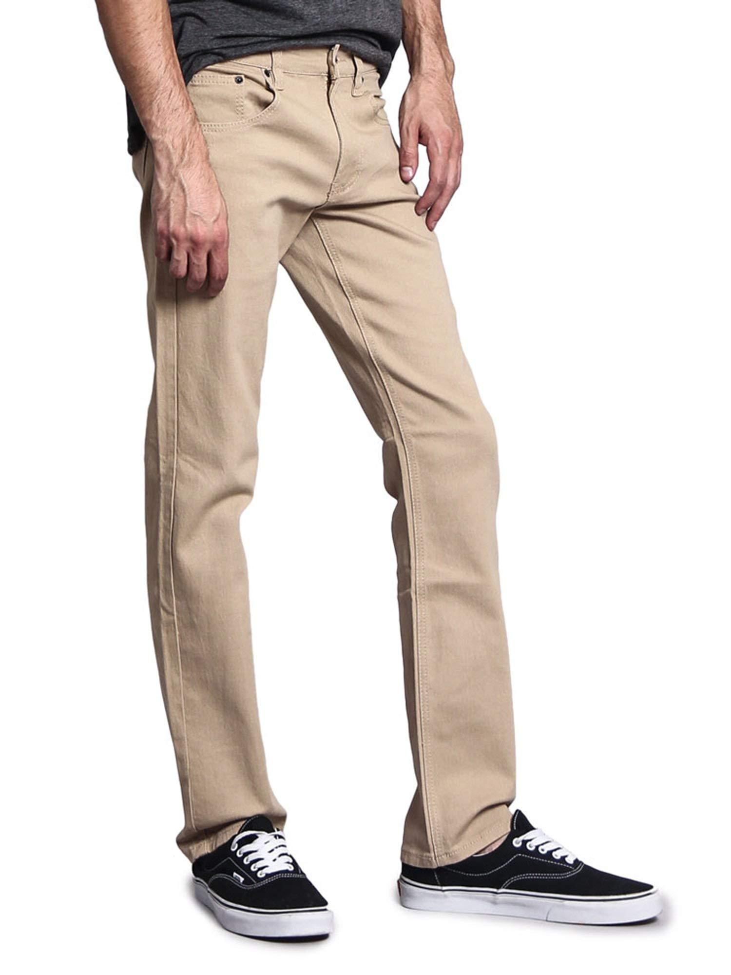 Stylish Men's Slim Fit Colored Jeans - Trendy Casual Pants for Everyday Wear & Night Out | Comfortable Stretch Denim with Multiple Color Options