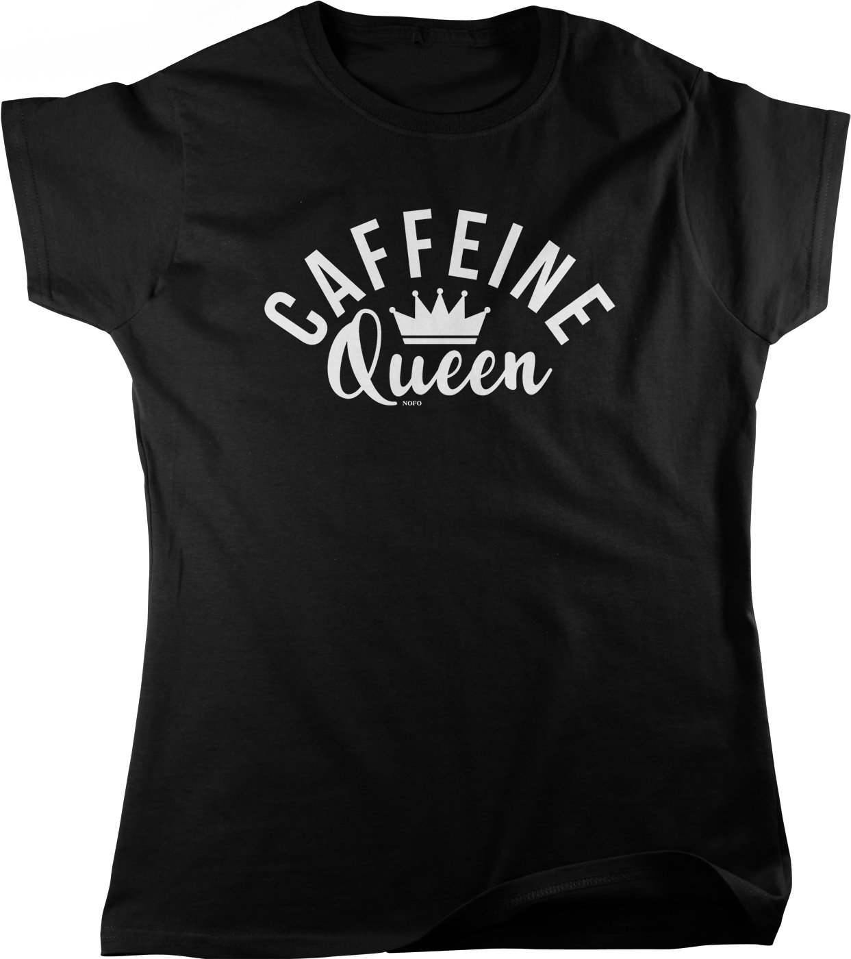 Caffeine Queen Women's T-Shirt | Funny Coffee Lover Graphic Tee | Soft Cotton Casual Shirt for Women | Perfect for Work, Gym & Everyday Wear