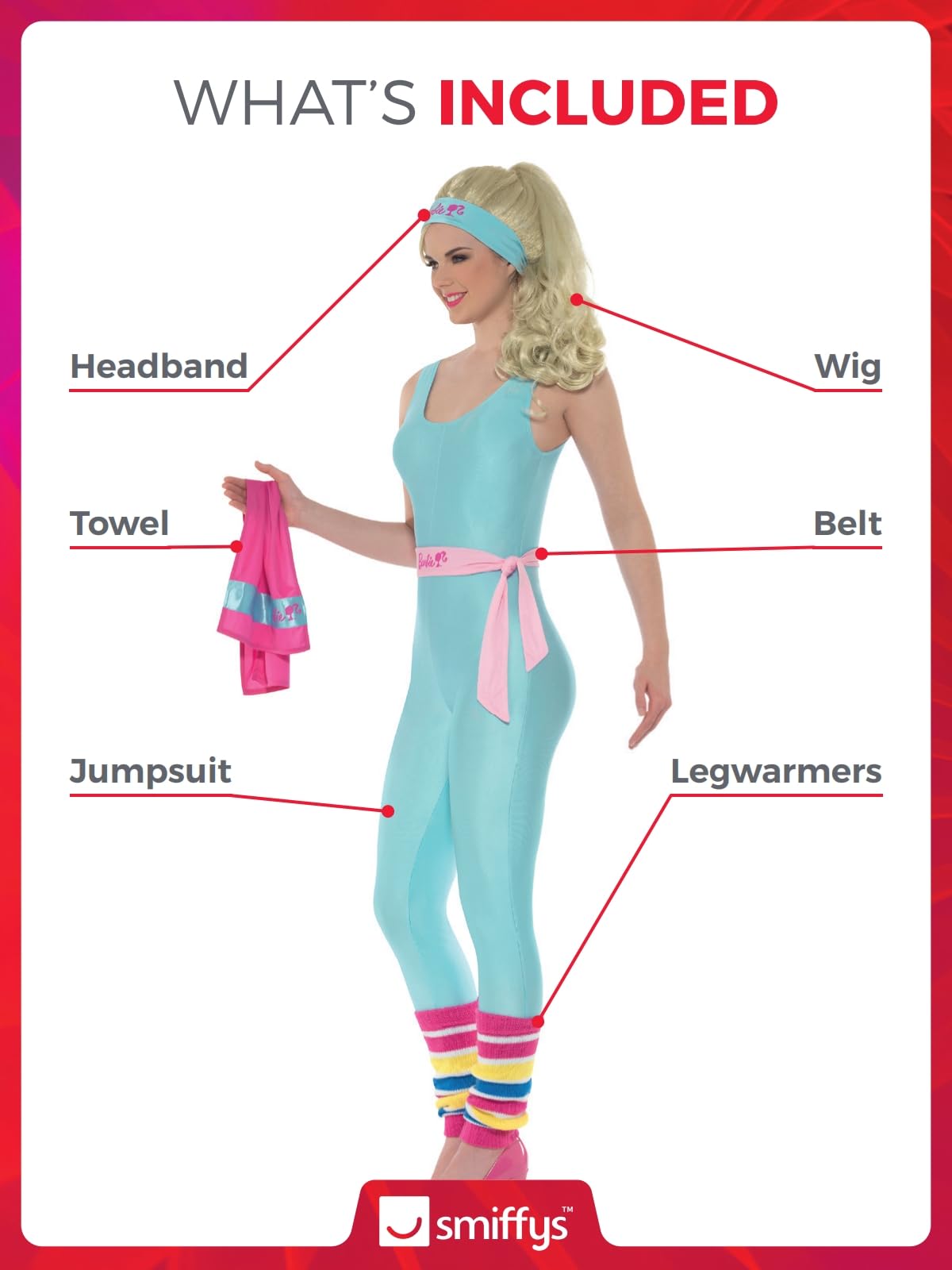 Smiffy's Barbie Costume for Kids - Pink Dress & Accessories for Halloween, Dress-Up & Birthday Parties