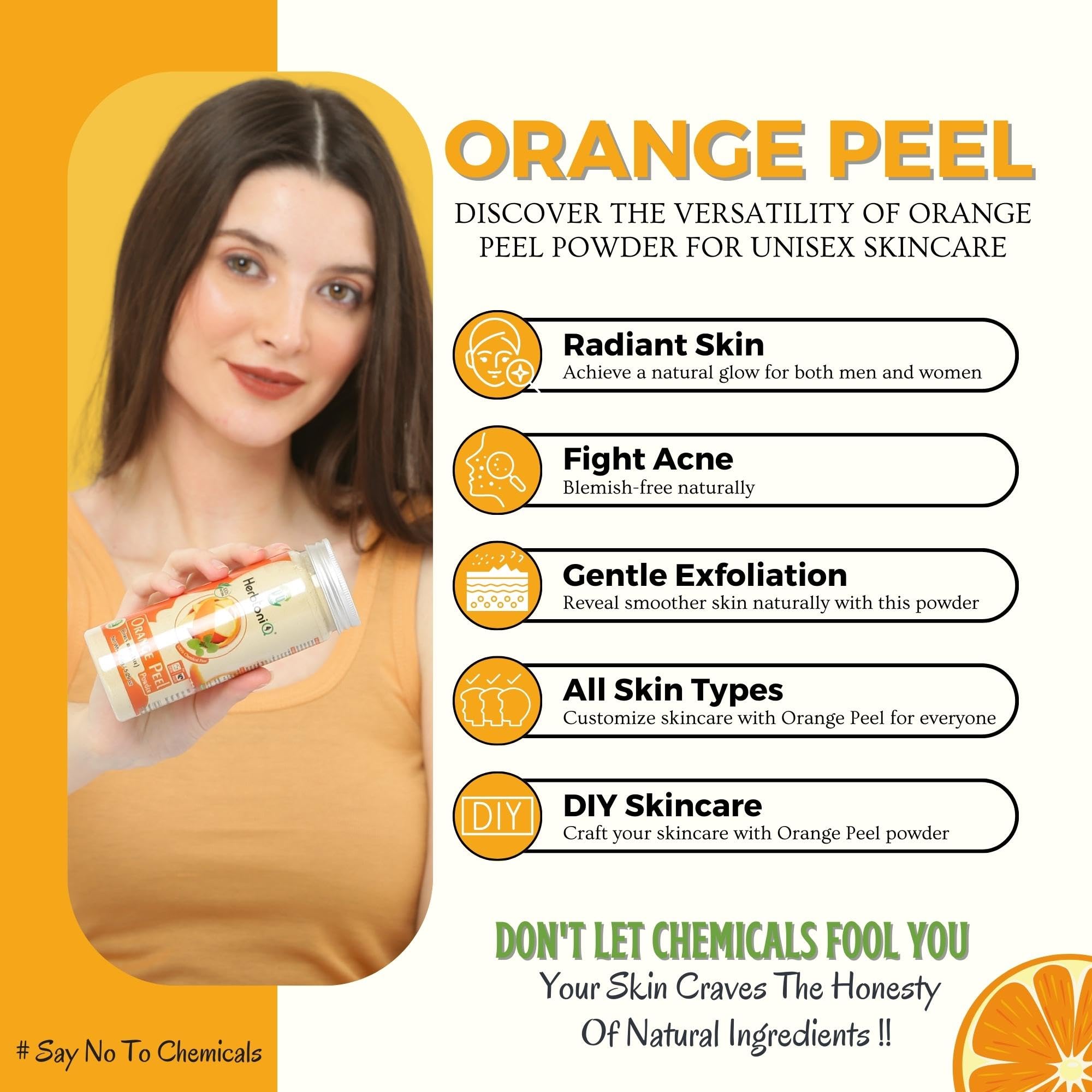 100% Natural Aloe Vera Powder & Orange Peel Powder Combo (150g Each) - Organic Aloe Barbadensis & Citrus Reticulata for Skin Care, Hair Masks & DIY Beauty Treatments - Perfect for Glowing Skin & Healthy Hair Routine