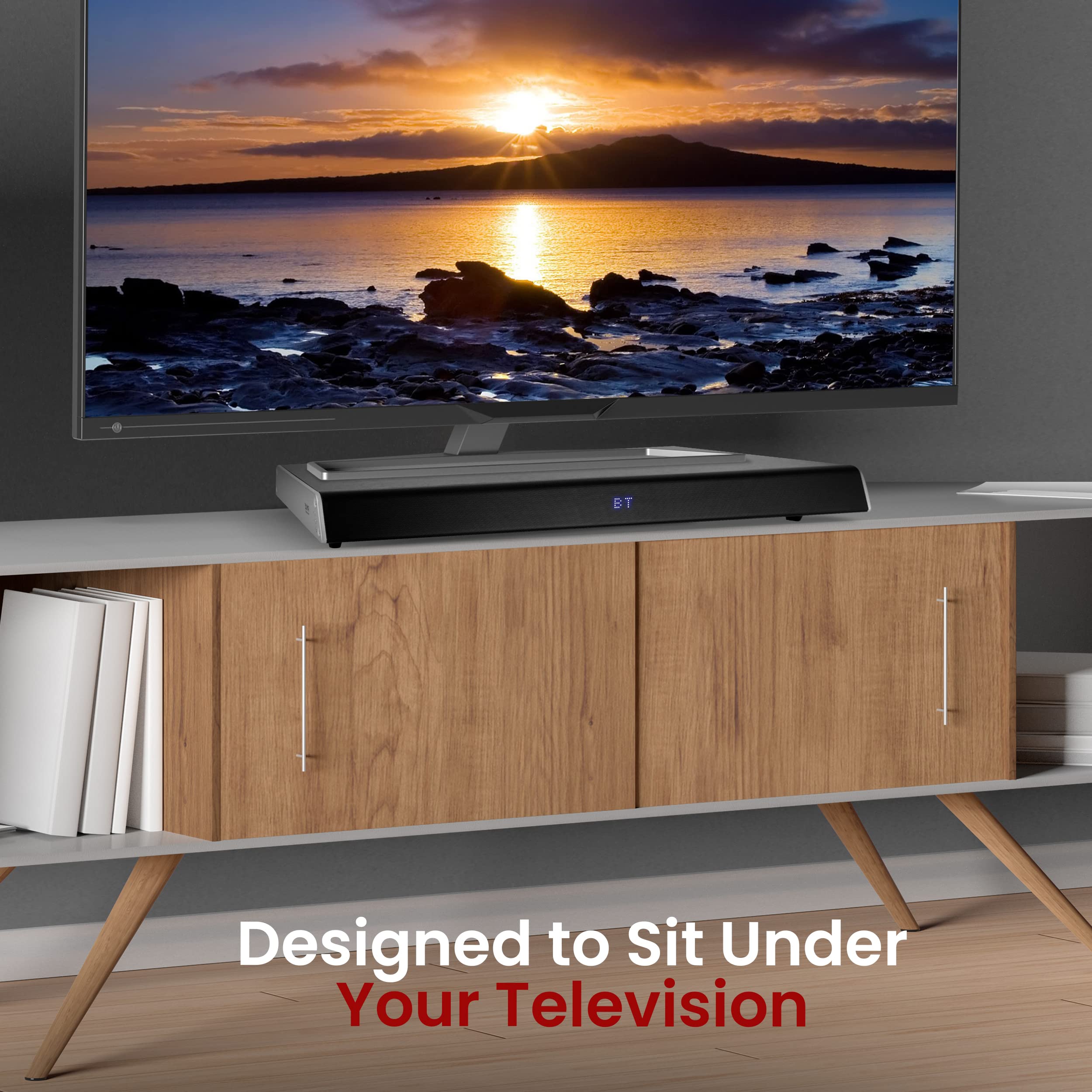 Pyle PSBV630HDBT Bluetooth Sound Bar - Wireless Home Theater Speaker System with Deep Bass for TV, Movies & Music | Perfect for Living Room & Bedroom Entertainment