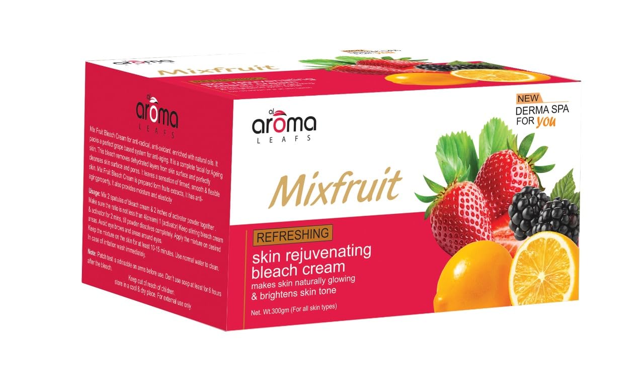 Mix Fruit Bleach Cream 300GM - Skin Brightening Treatment for Pigmentation & Dark Spots | Reduces Melasma & Evens Skin Tone | Perfect for Daily Skincare & Hyperpigmentation Care