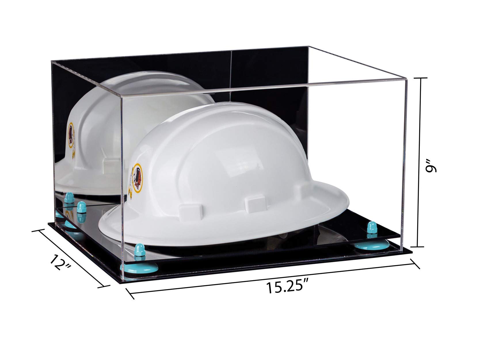 Clear Acrylic Large Helmet Display Case - Durable Hard Hat Protector for Construction Safety Gear & Collector's Showcase | Perfect for Worksite Storage, Safety Equipment Organization, and Memorabilia Display