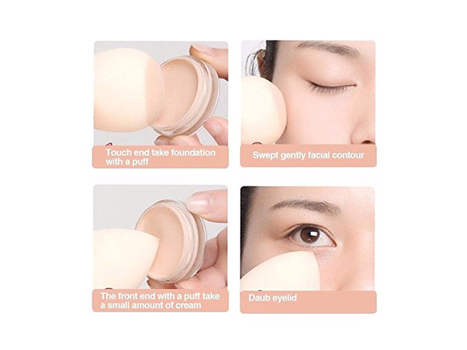 Premium Makeup Sponge Set of 4 - Soft Blending Beauty Sponge for Liquid & Powder Foundation, Concealer - Random Colors & Shapes - Perfect for Professional Makeup Application & Travel Kit