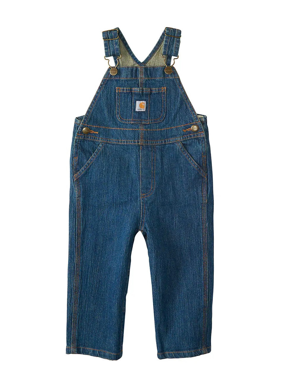 Carhartt Kids Washed Denim Bib Overalls - Durable Denim Coveralls for Boys & Girls - Perfect for Farm Work, Outdoor Play and School Activities