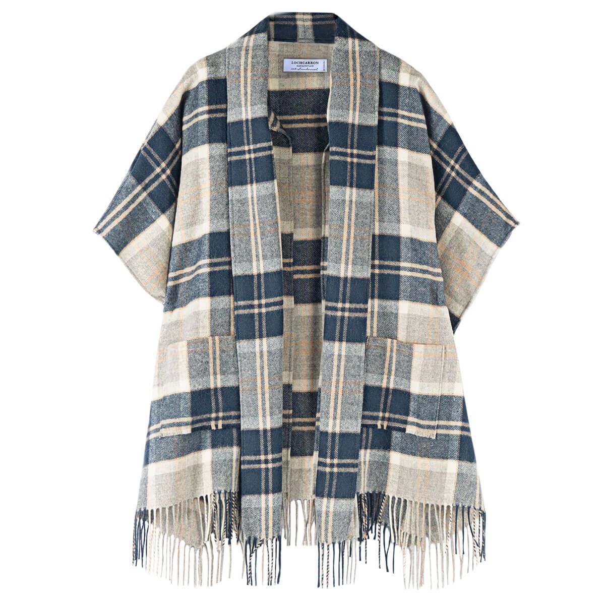 Robyn Bannockbane Grey Tartan Lambswool Jacket for Women - Classic Scottish Wool Coat for Fall & Winter - Perfect for Outdoor Adventures and Casual Wear