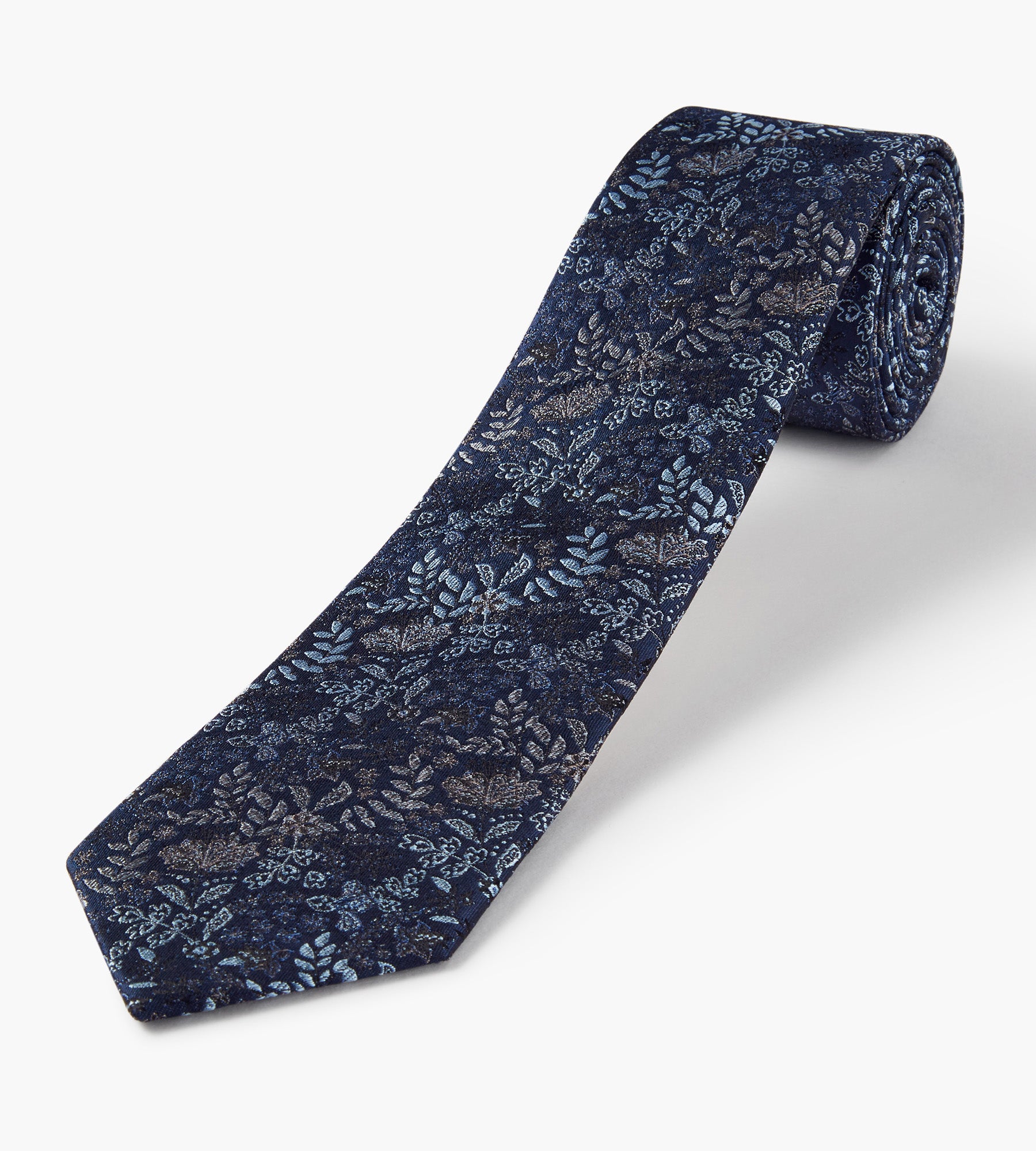 TT 5411 964 6110 Botanical Print Tie - Elegant Floral Necktie for Men, Perfect for Weddings, Business Meetings & Formal Occasions