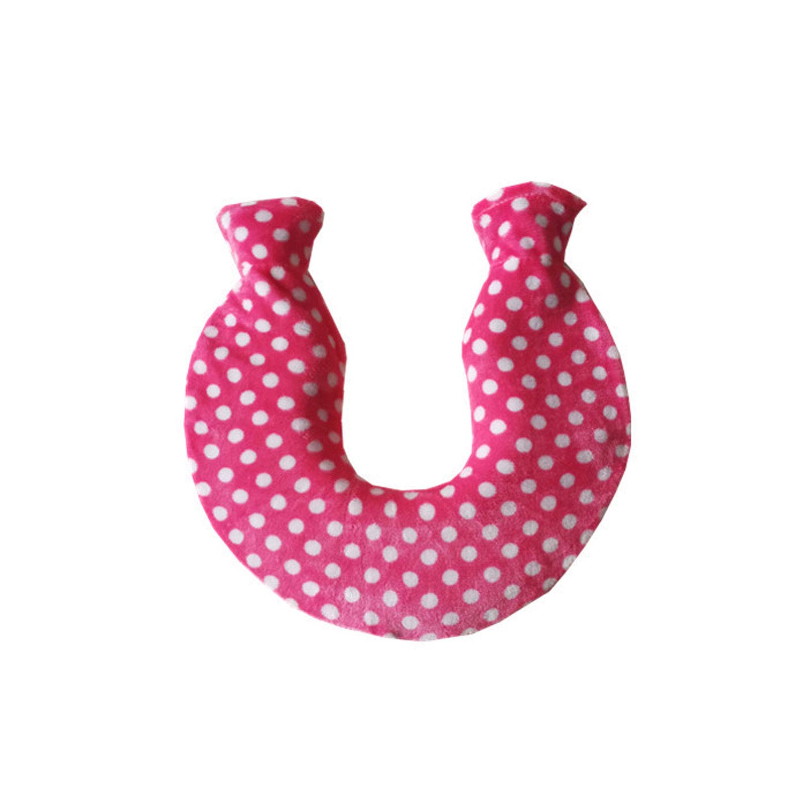 1.6L U-Shaped Hot Water Bottle with Velvet Cover - Large Coral Velvet Bag for Warmth & Comfort | Perfect for Winter Nights, Period Pain Relief & Cozy Home Use