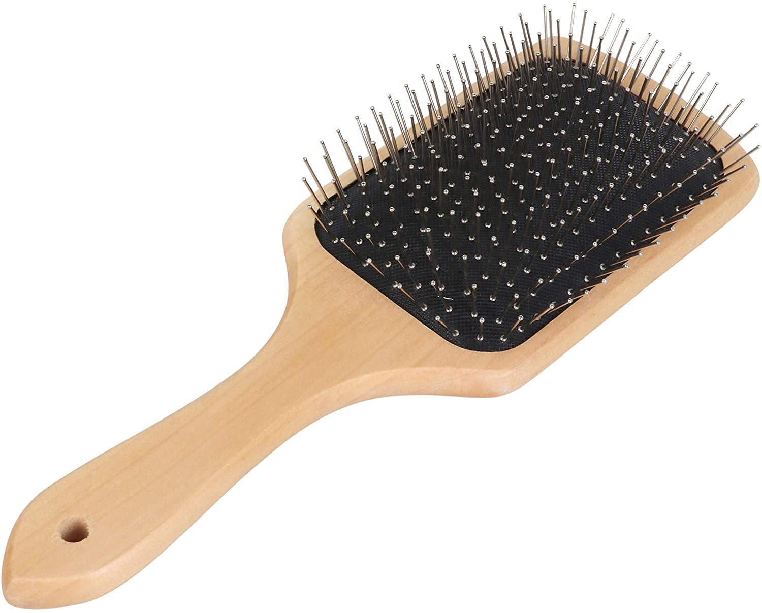 Anti-Bacterial Bamboo Wooden Hair Brush for Men & Women - Detangling Comb for Smooth Styling - Perfect for Daily Hair Care, Travel & Salon Use