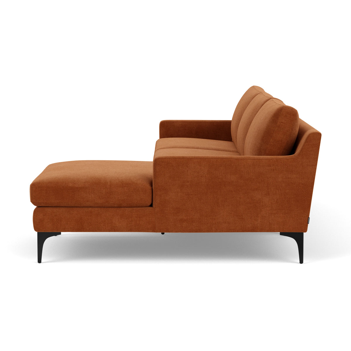 Astha Fabric Right Chaise Sofa - Modern Upholstered Sectional Couch for Living Room, Lounge & Small Spaces