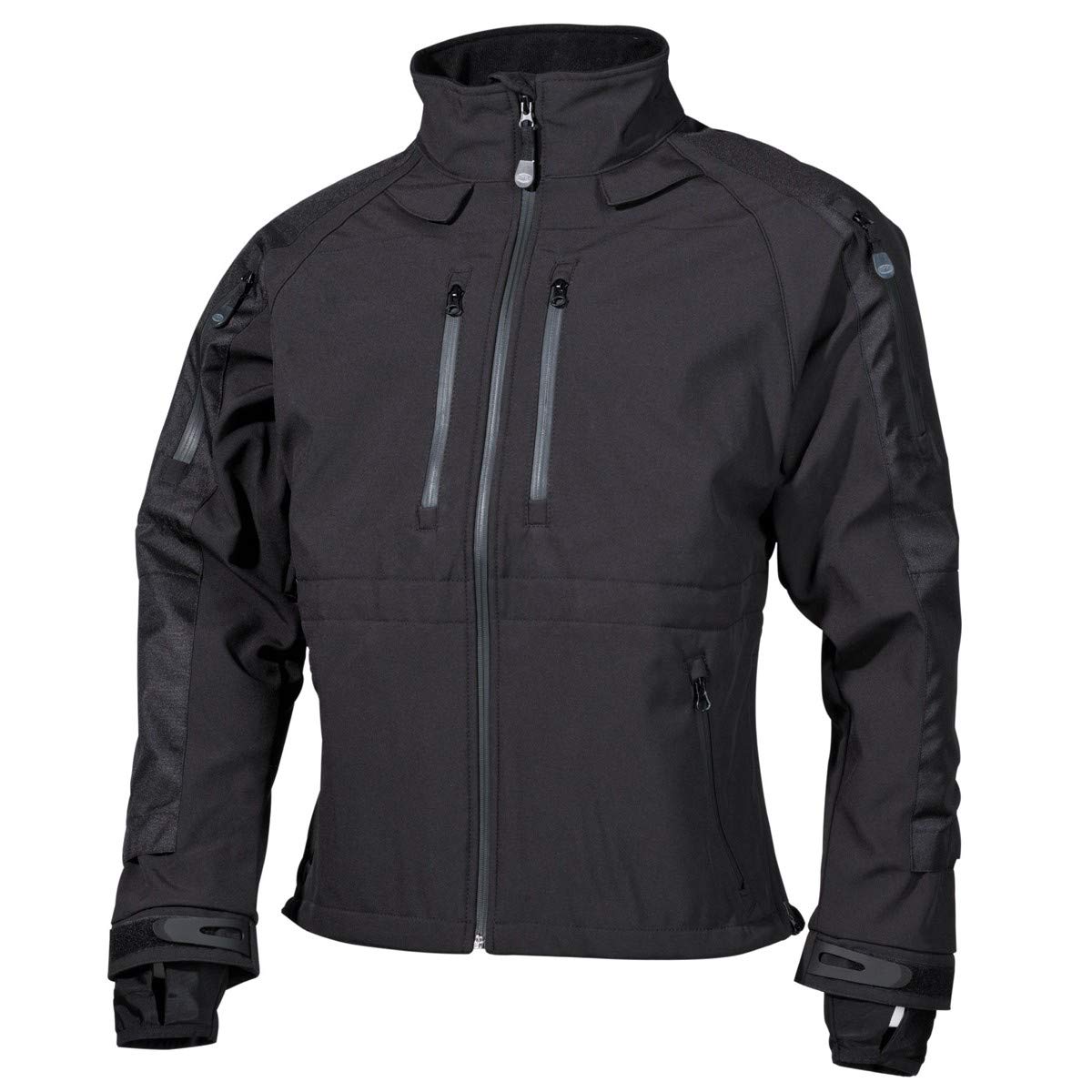 Men's Protect Softshell Jacket - Waterproof Windbreaker with Fleece Lining for Outdoor Hiking, Running & Winter Activities - Black