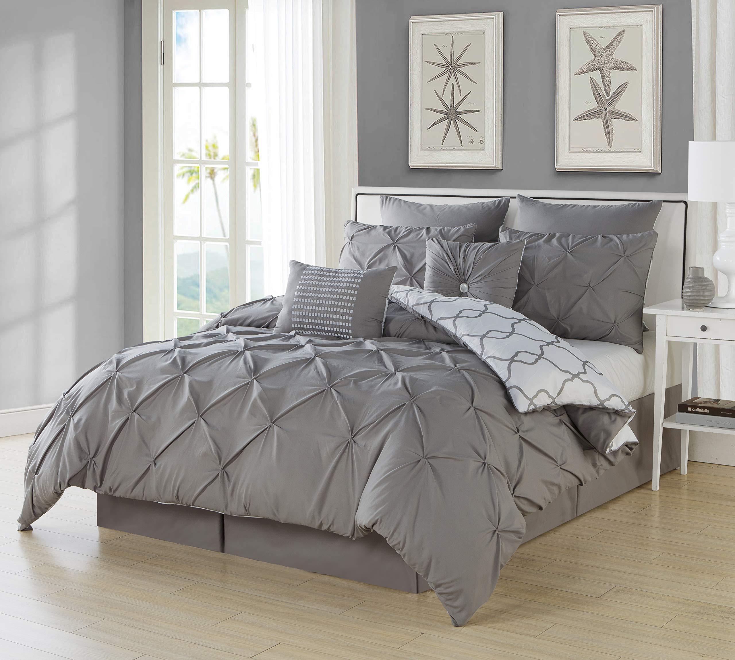 Duck River Textile Easy Comforter Set - Soft Grey Bedding for Cozy Sleep | Perfect for Master Bedroom, Guest Room & Dorm Decor