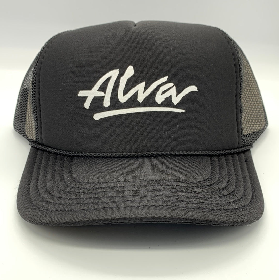 Classic Alva Trucker Hat for Men & Women - Adjustable Snapback Cap in Black - Perfect for Outdoor Activities, Sports & Casual Wear