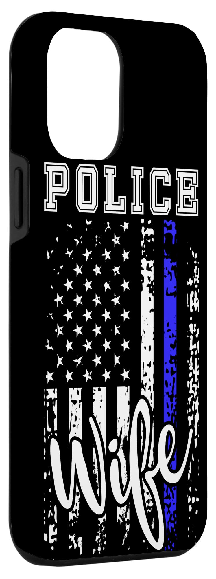 iPhone 12 Pro Max Police Wife Phone Case - Thin Protective Cover with USA Flag Design - Perfect Gift for Police Officer's Wife (Law Enforcement Spouse Appreciation) - Ideal for Daily Use, Work & Special Occasions