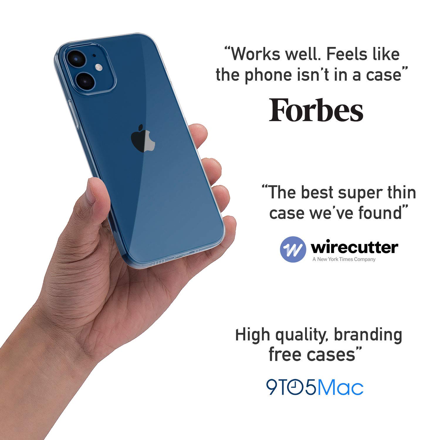 Totallee Ultra Slim Clear iPhone 12 Case (2020) - Thin Minimalist Protective Cover for iPhone 12 - Perfect for Everyday Use & Showcasing Phone Design
